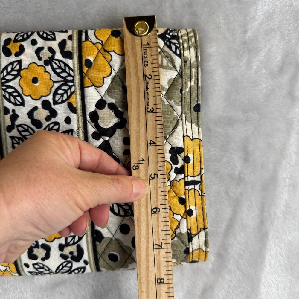 Vera Bradley Hanging Travel Organizer Quilted‎ Floral Leopard Yellow Black White - Picture 7 of 8